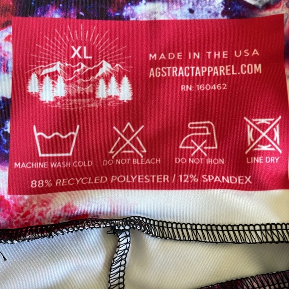 New! Agstract Apparel Yoga Leggings in vibrant colors, blue/white/red Size XL - Picture 7 of 7